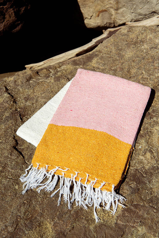 Sunrise - RECYCLED THROW BLANKET - Summer Beach Blanket