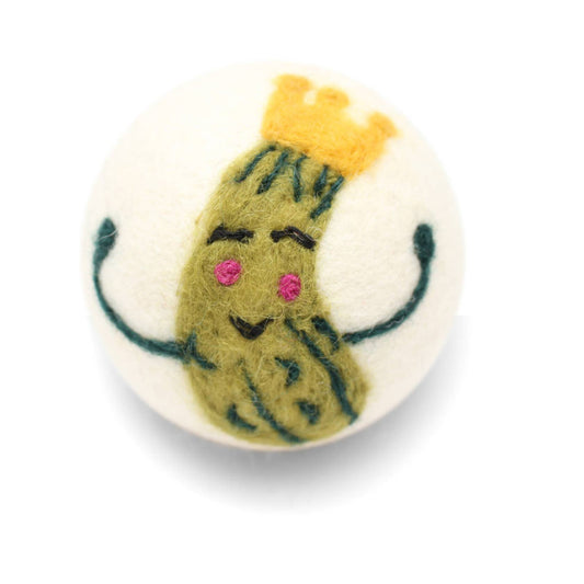 Avocado Flamingo Hedgehog Balloon Pickle Wool Dryer Balls : Pickle