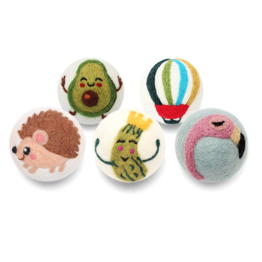 Avocado Flamingo Hedgehog Balloon Pickle Wool Dryer Balls : Pickle