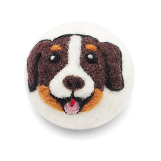 Dogs: Eco Wool Dryer Balls Fair Trade: Dark Brown Dog