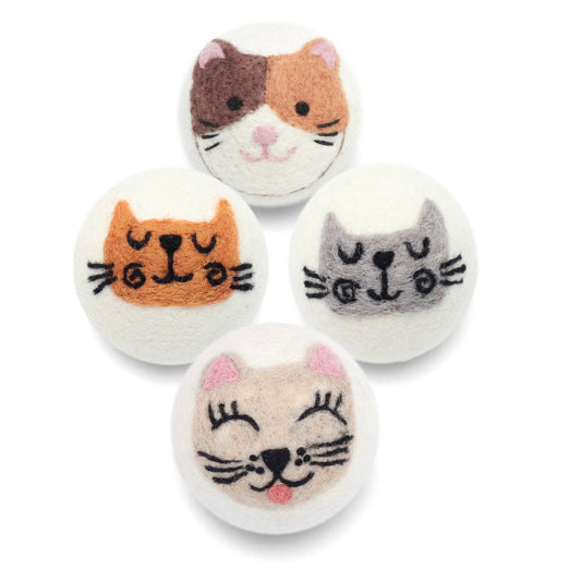 Cats: Eco Wool Dryer Balls Fair Trade: Calico Cat