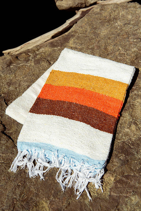 70s - SUSTAINABLE RECYCLED THROW BLANKET Summer Beach Throw