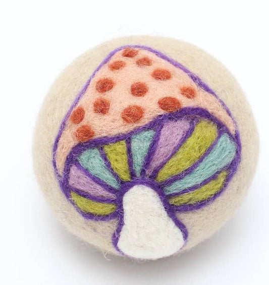 Mushrooms: Eco Wool Dryer Balls Fair Trade: Colorful Mushroom