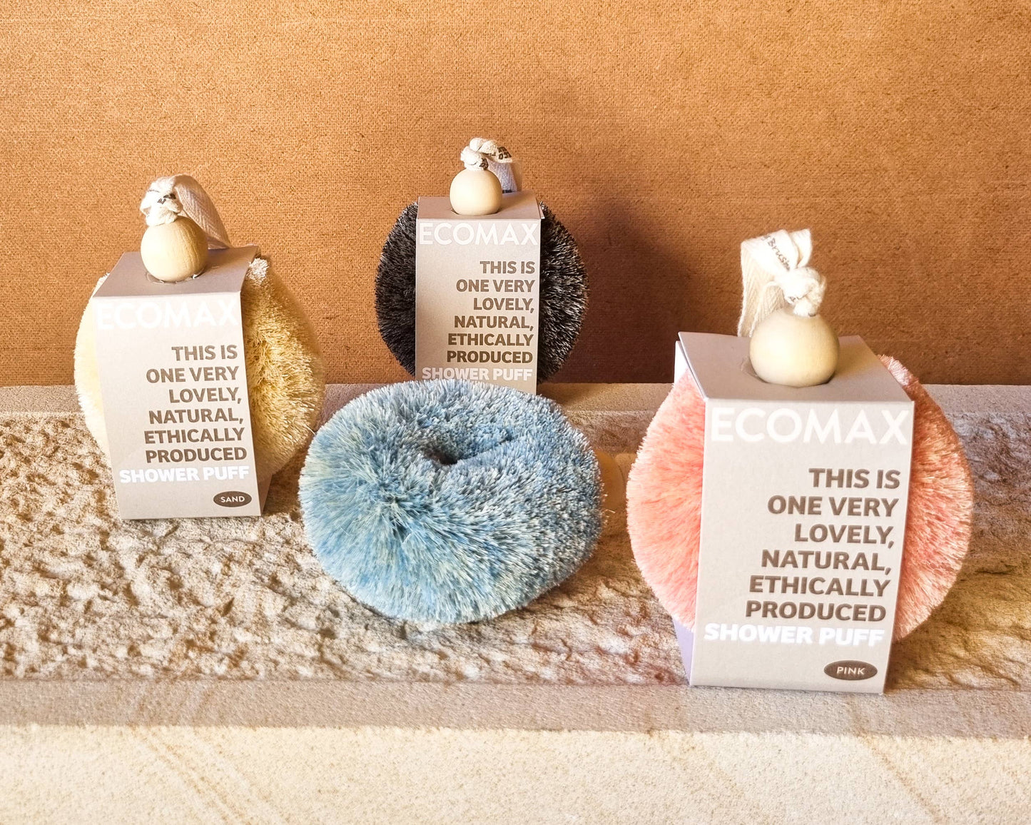 NEW! Spa Shower Puff Body Brushes - Handmade - All Natural: Pink