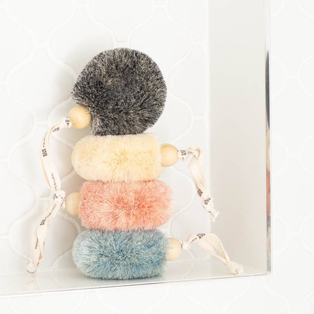NEW! Spa Shower Puff Body Brushes - Handmade - All Natural: Pink