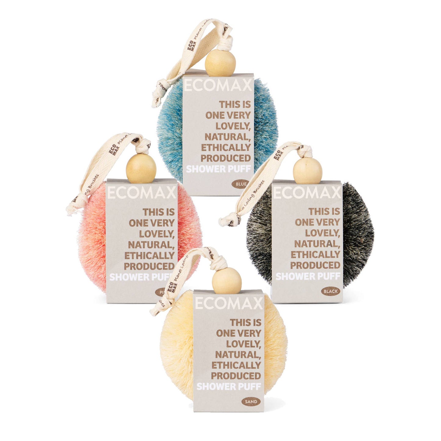 NEW! Spa Shower Puff Body Brushes - Handmade - All Natural: Pink