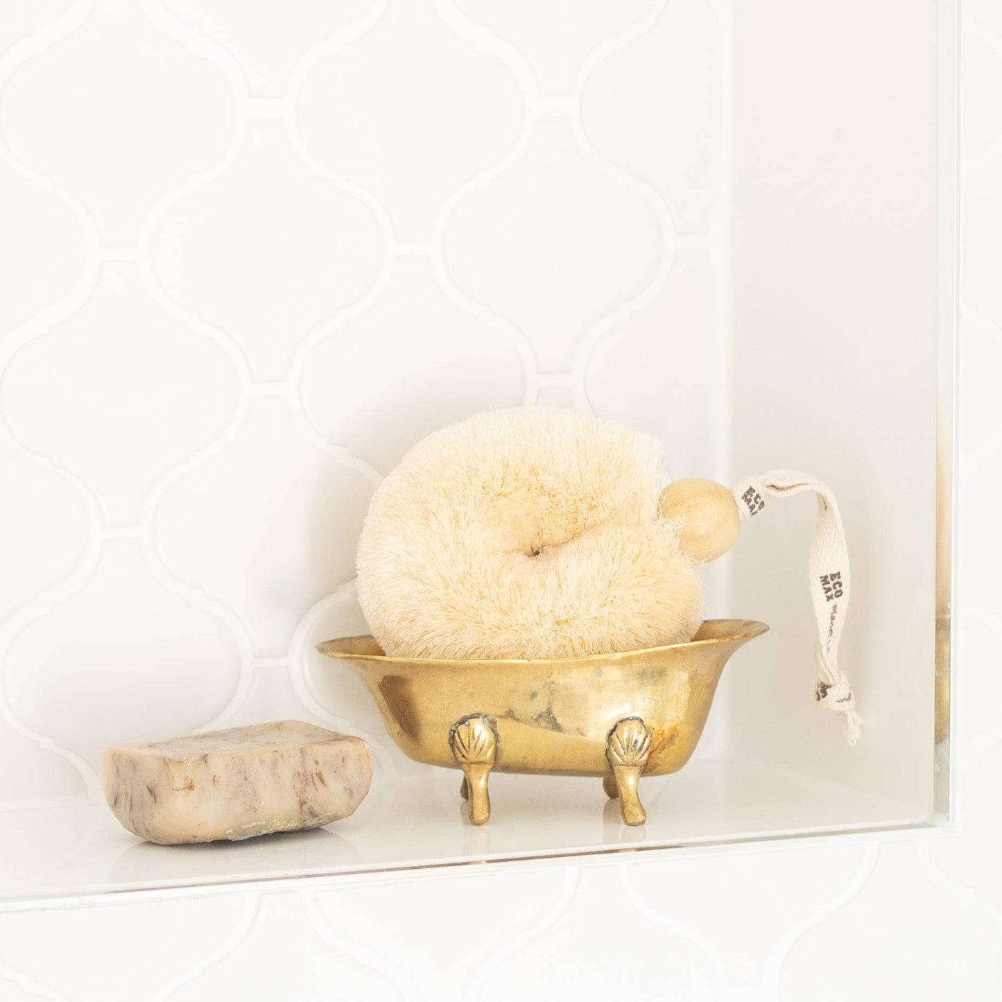 NEW! Spa Shower Puff Body Brushes - Handmade - All Natural: Pink