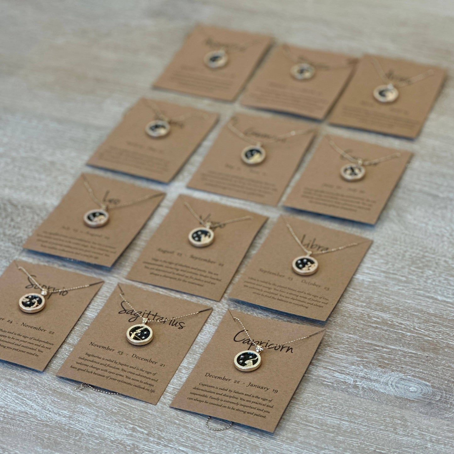 Zodiac Sign Necklace Set of 36