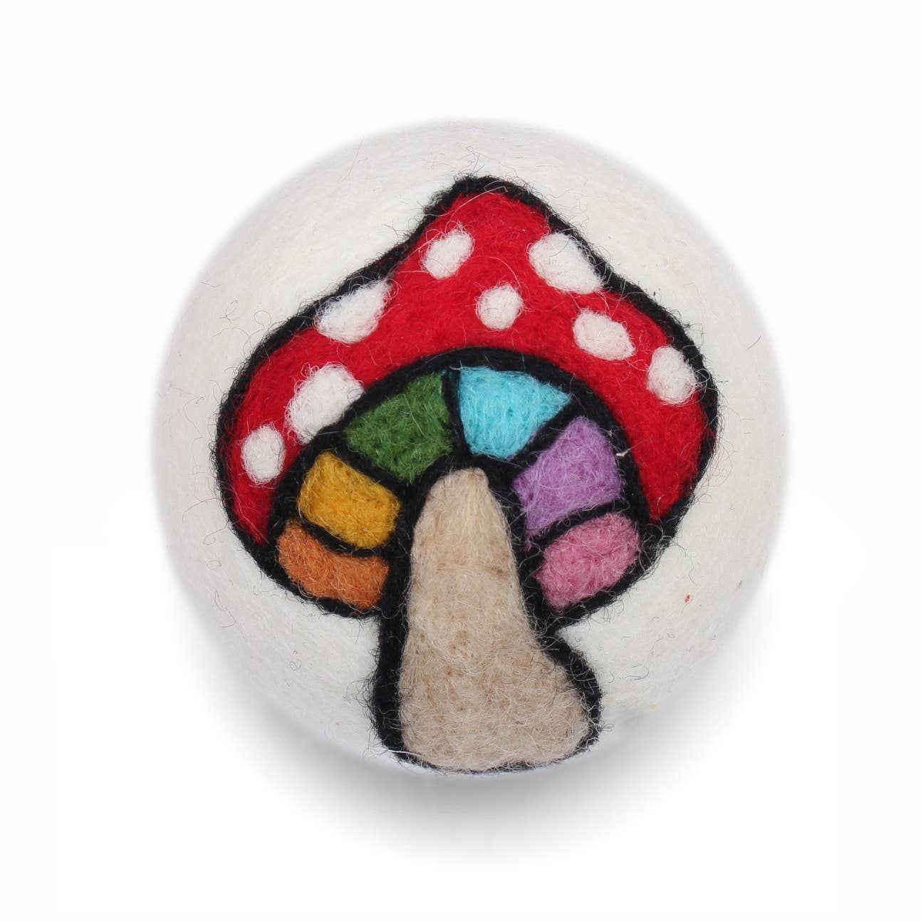 Mushrooms: Eco Wool Dryer Balls Fair Trade: Colorful Mushroom