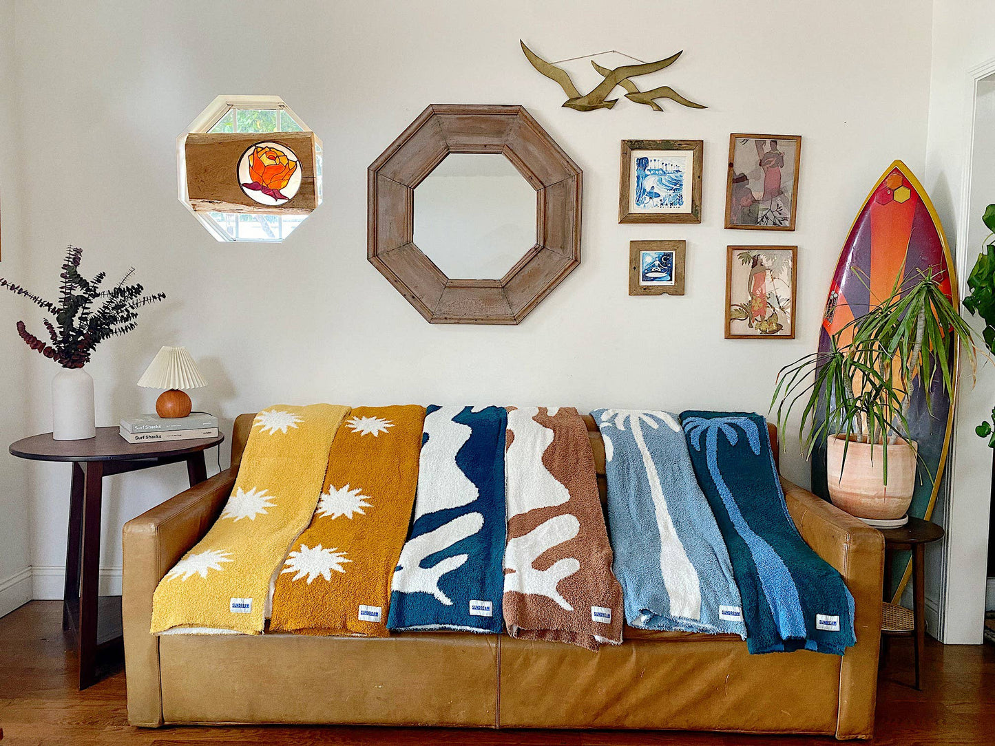 Lanai Plush Throw - Slate Blue